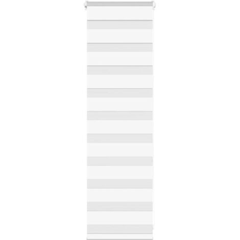 Store zèbre blanc 40x100 cm largeur du tissu 35,9 cm polyester vidaXL