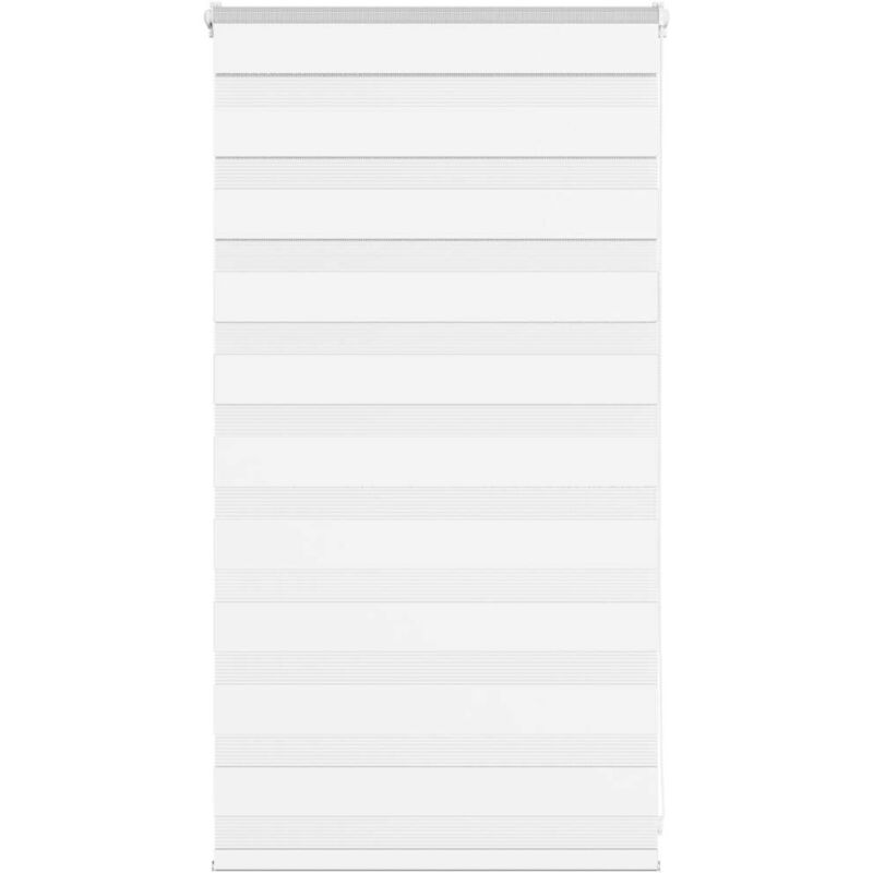 Vidaxl - Store zèbre blanc 85x100 cm largeur du tissu 80,9 cm polyester