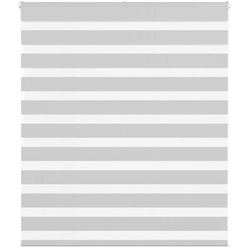 Vidaxl - Store zèbre gris clair largeur du tissu 125,9 cm polyester