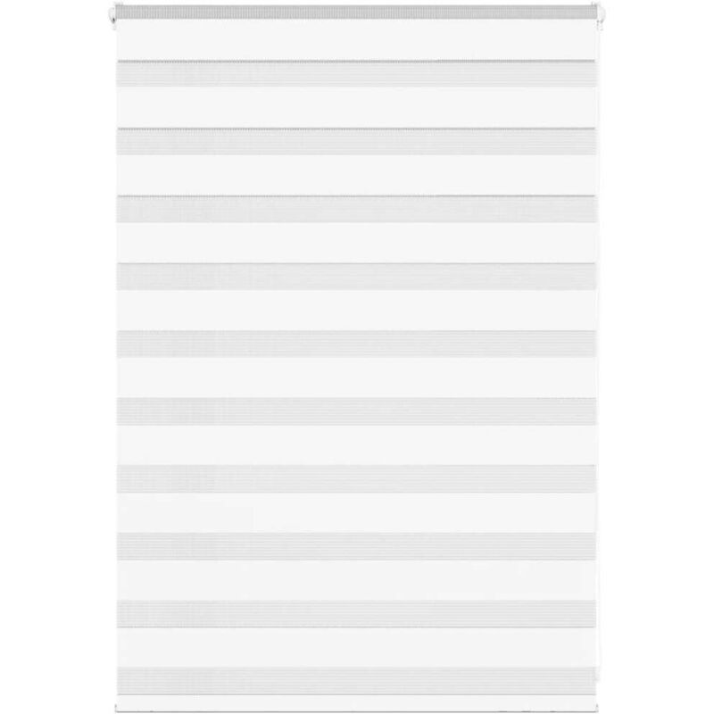 Vidaxl - Store zèbre blanc 100x100 cm largeur du tissu 95,9cm polyester