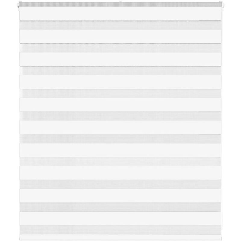 Vidaxl - Store zèbre blanc 130x100 cm largeur du tissu 125,9cm polyester