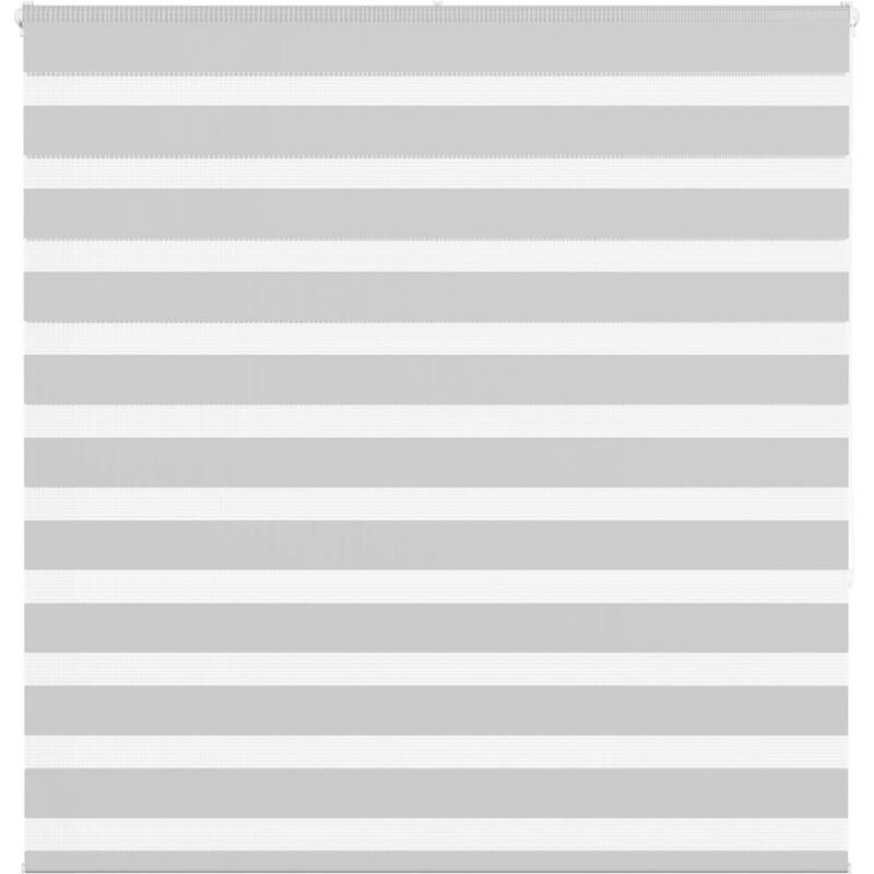 Vidaxl - Store zèbre gris clair largeur du tissu 135,9 cm polyester
