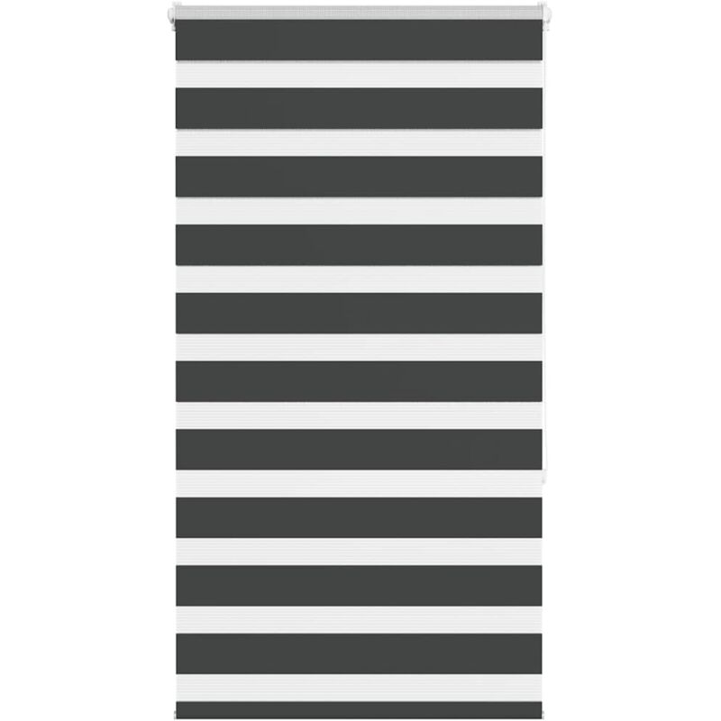 Store zèbre noir 80x150 cm largeur du tissu 75,9 cm polyester vidaXL