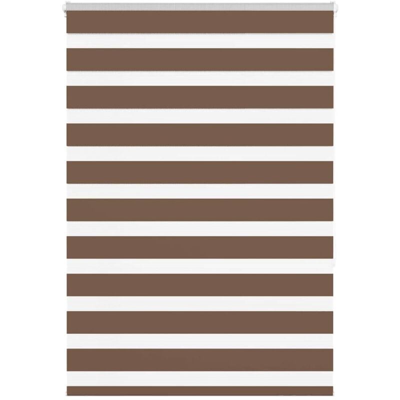 Store zèbre marron 95x150 cm largeur du tissu 90,9 cm polyester Vidaxl