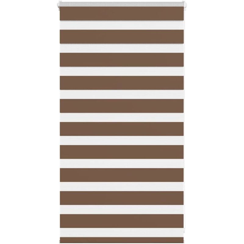 Vidaxl - Store zèbre marron 85x100 cm largeur du tissu 80,9 cm polyester
