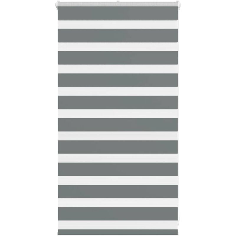 Store zèbre gris foncé largeur du tissu 85,9 cm polyester Vidaxl