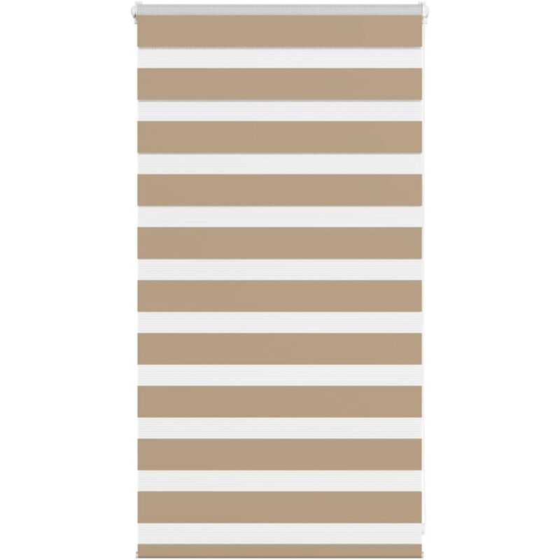 Vidaxl - Store zèbre marron sable largeur du tissu 80,9 cm polyester