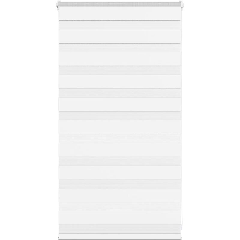 Store zèbre blanc 75x100 cm largeur du tissu 70,9 cm polyester Vidaxl