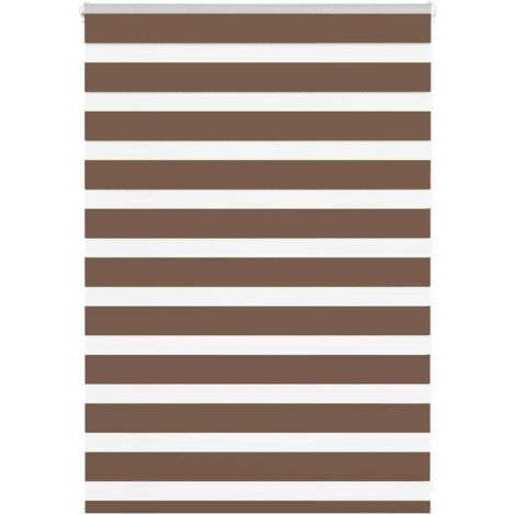 Store zèbre marron 110x100cm largeur du tissu 105,9cm polyester vidaXL