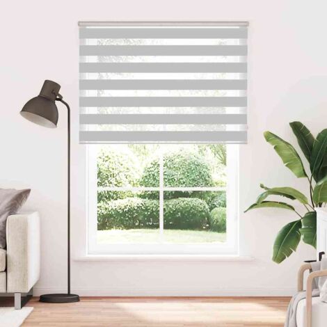 Store zèbre，Store vénitien gris clair largeur du tissu 155,9 cm polyester CFW7753121