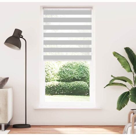 Store zèbre，Store vénitien gris clair largeur du tissu 95,9 cm polyester CFW5008352