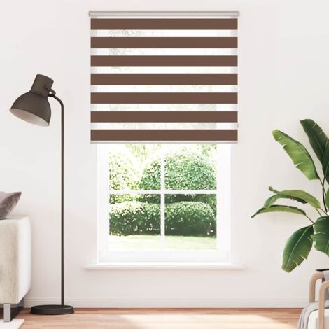 Store zèbre，Store vénitien marron 125x230cm largeur du tissu 120,9cm polyester CFW4789320