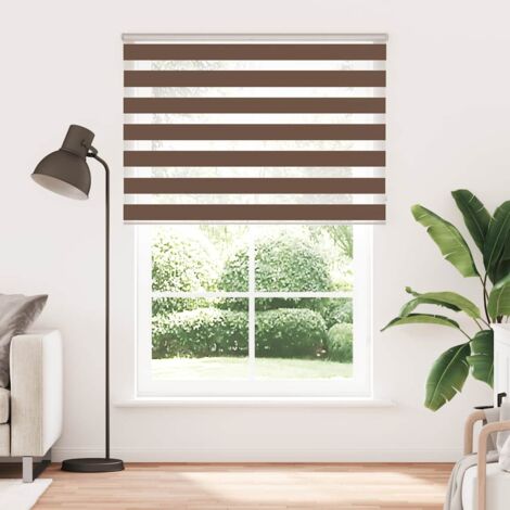 Store zèbre，Store vénitien marron 165x230cm largeur du tissu 160,9cm polyester CFW2481238