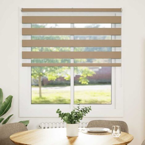 Store zèbre，Store vénitien marron sable largeur du tissu 115,9 cm polyester CFW6205951