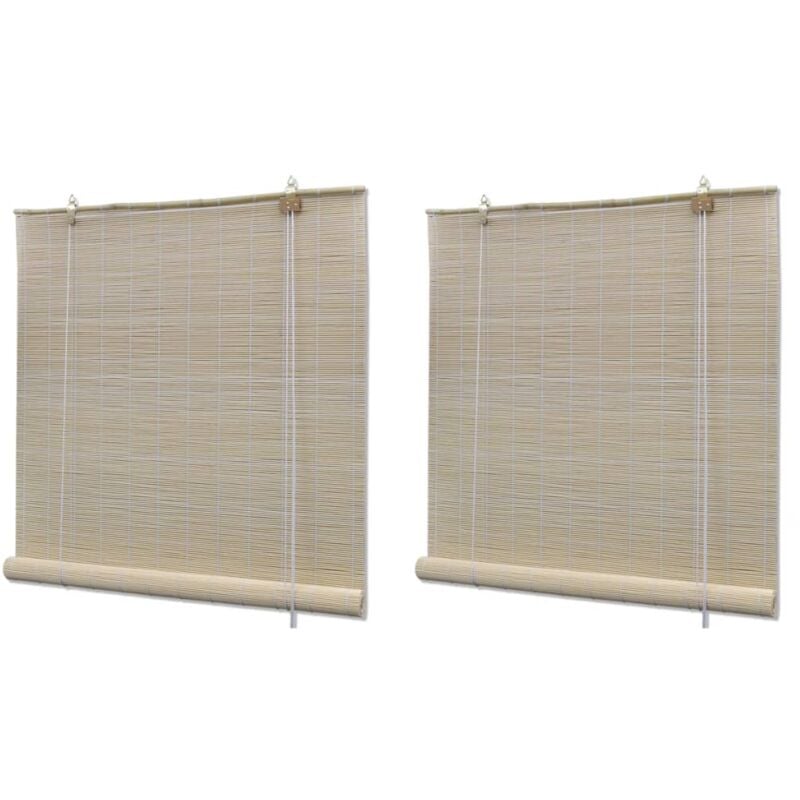 Vidaxl - Stores à rouleau Bambou naturel 2 pcs 120x160 cm