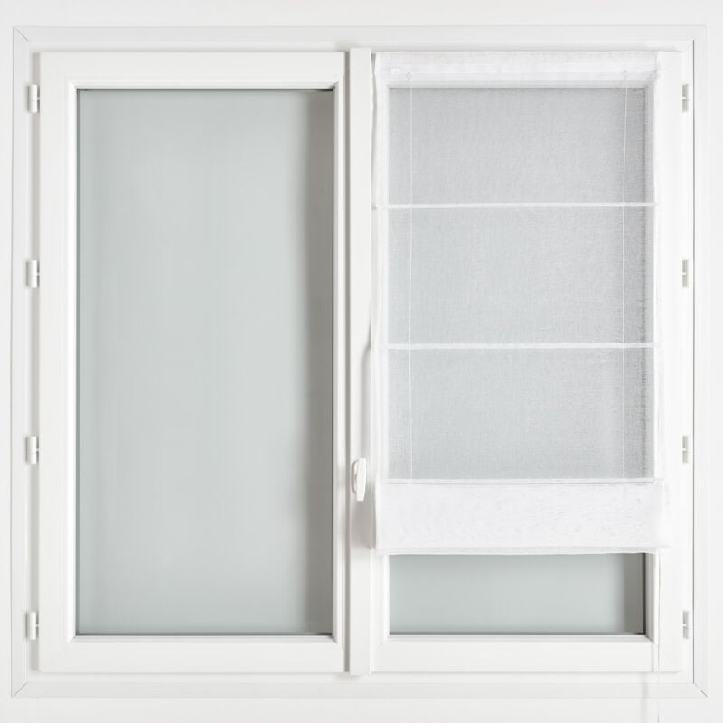 Homemaison - Store bateau en étamine blanc Blanc 60x180cm