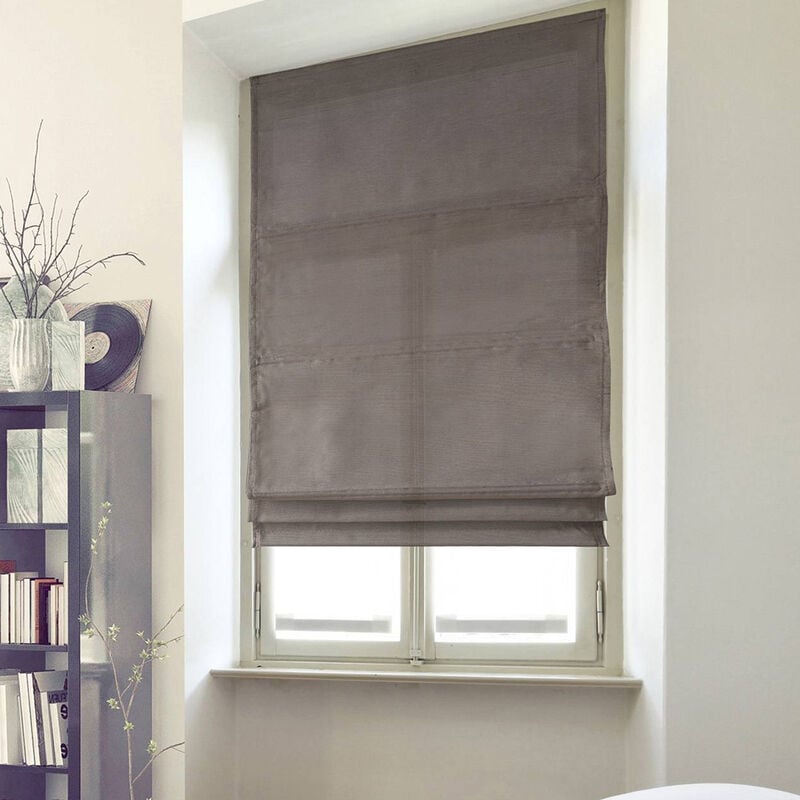 Madecostore - Store bateau tamisant panama à chaînette - gamme Must - Marron - L160 x H220cm