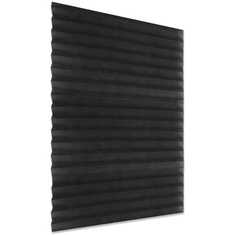 LEPMERK Stores de fenêtre plissés occultants, bloc lumineux occultant, sans fil, noir 35