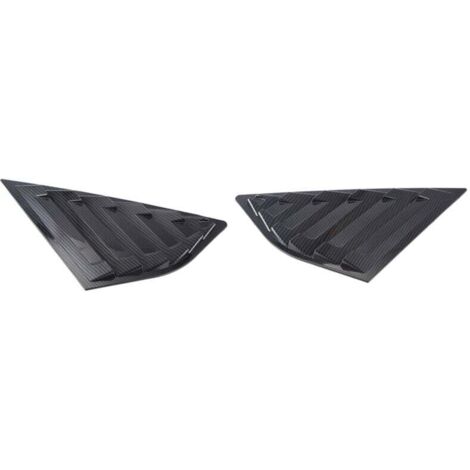 Stores de lunette arrière de voiture en fibre de carbone, persiennes latérales, couvercle de ventilation