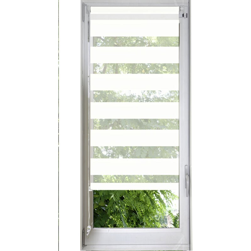 Store enrouleur jour/nuit Blanc 87x170 cm