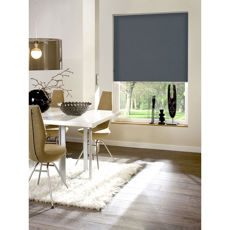 Homemaison - Store Enrouleur Tamisant Coloré Noir Brillant 60x180cm