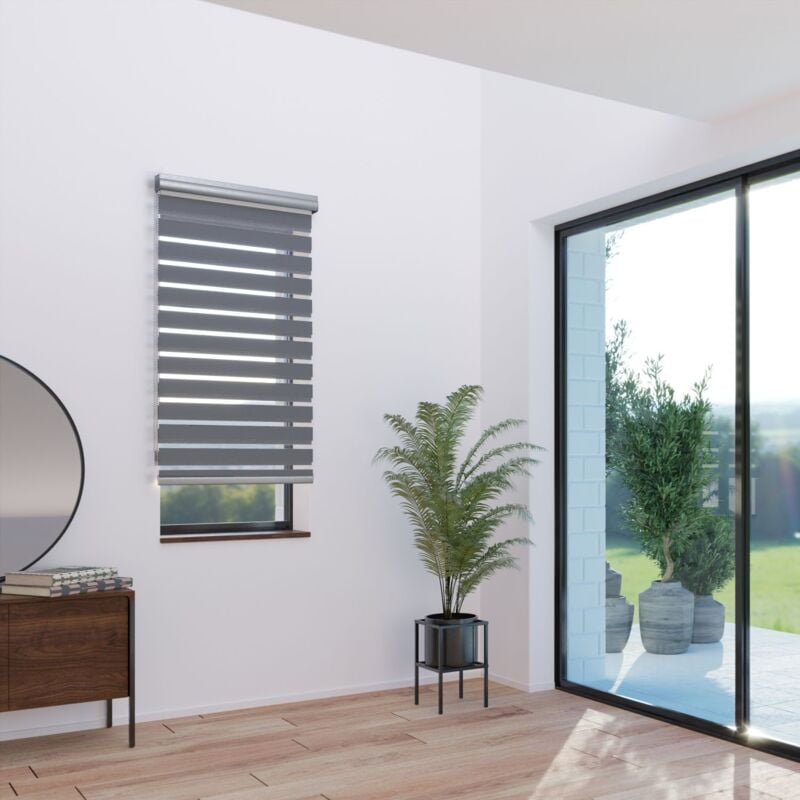 Madecostore - Store enrouleur jour nuit alutech avec coffre - gamme Must - Beige - L83 x H250cm