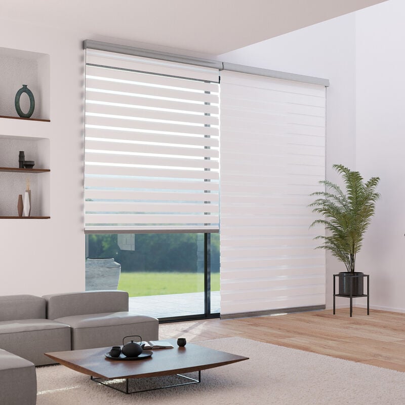 Madecostore - Store enrouleur jour nuit alutech avec coffre - gamme Must - Beige - L103 x H250cm