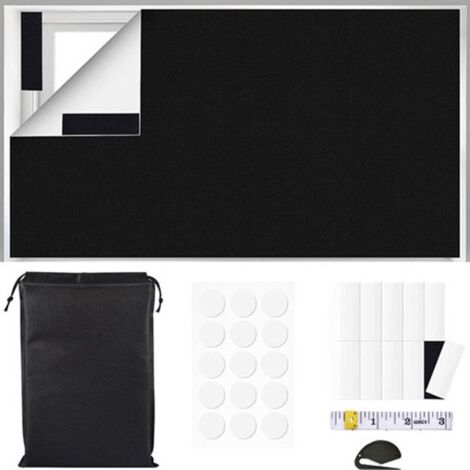 Stores occultants 100% adhésifs 150x200cm, rideaux occultants temporaires, découpés pour s'adapter à toutes les tailles de fenêtres