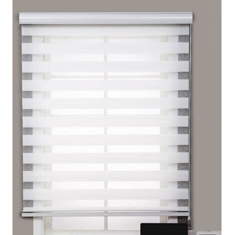 Stores occultants imperméables double couche, résistants aux perforations, pour salle de bain, balcon, chambre, 100 x 150 cm, blancs, installation facile