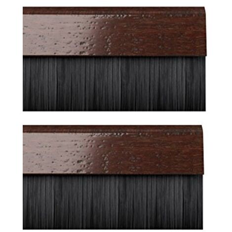 Stormguard 02 AM0010838DWO Bds di clip in fondo alla guarnizione a spazzola guarnizione, rovere scuro, 914 mm, set di 2 pezzi