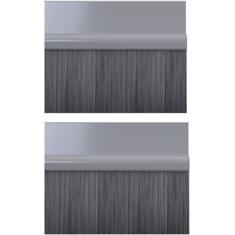 STORMGUARD 02AM0031000GR BDS-Guarnizione autoadesiva per la Parte Inferiore della Porta, Grigio, 1 m, Set di 2 Pezzi