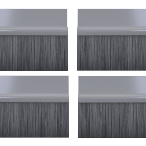 STORMGUARD 02AM0041000GR BDS-Guarnizione autoadesiva per Spazzola per Porta, Grigio, 1 m, Set di 4 Pezzi