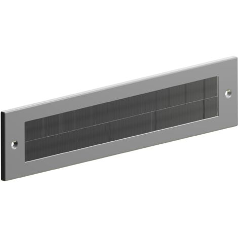 STORMGUARD 06SR0170000A, Setole protettive per feritoria per le lettere, cornice in metallo, 335mm x 75mm, Alluminio