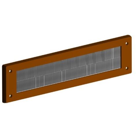 Stormguard - Copriferitoia per lettere per uso interno con setole, in PVC Dimensioni esterne 338 mm x 78 mm (apertura interna 279 mm x 45 mm) marrone