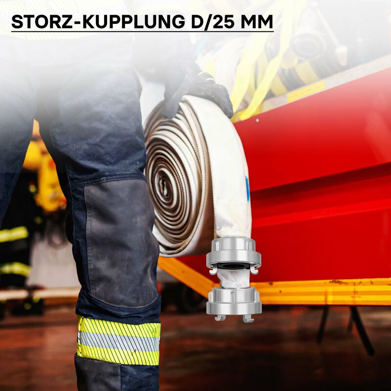 Storz Kupplung D 25 mm langer Stutzen Schlauchkupplung Aluminium