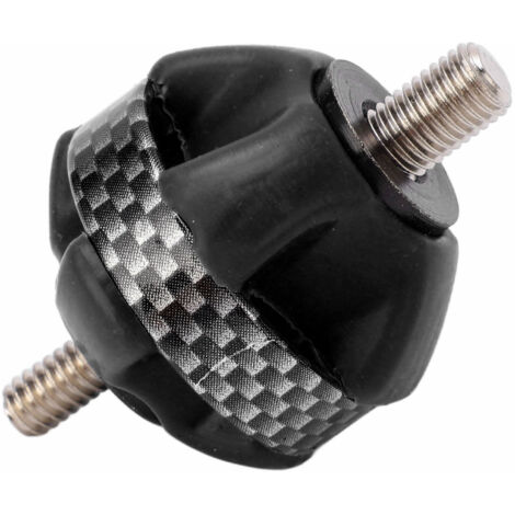Stoßdämpfender Gummiball für Jagdbögen, geräuschloser Vibrationsdämpfer für Recurve- und Compoundbögen im Training, tragbar, schwarz