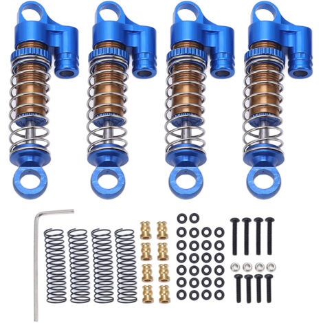 Stoßdämpfer aus Aluminiumlegierung für Vorder- und Hinterachse für 1/24 RC-Cars ECX Barrage, RGT, FTX – Blau