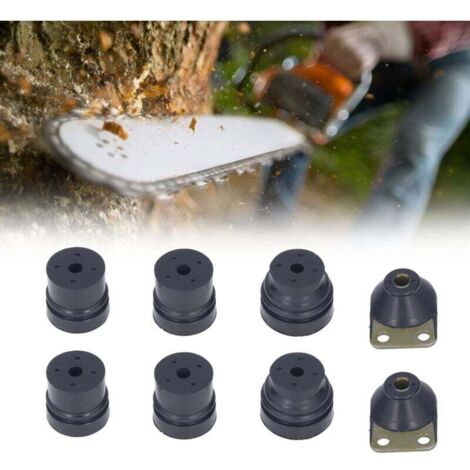 Stoßdämpfer für Kettensägen 1121 790 9901/1121 790 9912/1121 790 9909, kompatibel mit Stihl 026 024 MS240 MS260, Gummi-Kettensägenpads, Set mit 4 passenden Padhaltern (Kit)