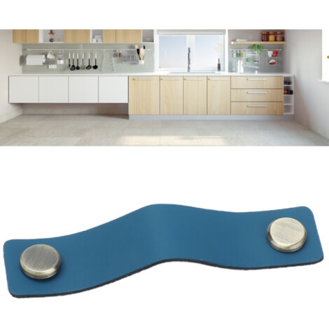 Stoßfester, verschleißfester Schubladengriff aus PU für Kommode oder Schrank, blau