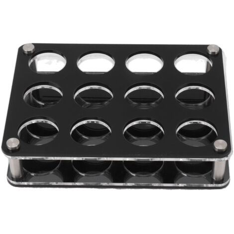 Stoßfestes Acryl-Flaschenregal für die Hausbar, bietet Platz für 12 Flaschen im 3x4-Format mit Glasablage.