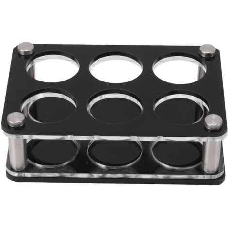 Stoßfestes Acryl-Flaschenregal für die Hausbar, dekorativer Halter für 6 Flaschen (2x3) mit integriertem Becherhalter