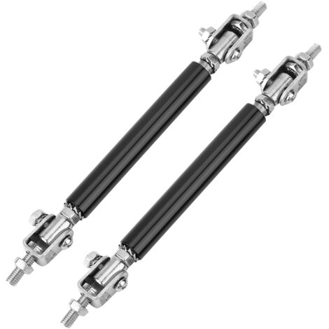 Stoßstangenschutz 2 Stück 75 mm Stoßstangenschutz Lippe Trennstange Strebenstützstange vorne hinten Universal (Schwarz)