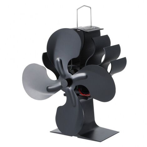 Stove Fan 4 Blades, Powered Stove Fan for Wood Burning Stove 60 ° C Start Silent Operation Heat for Fireplace/Gas/Pellets/Logs