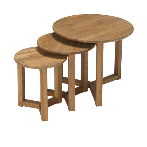 Stow Nest Of Tables - Solid Oak - L50 x W50 x H42 cm - Oak