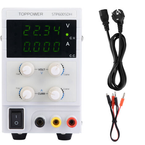 STP6005DH Alimentatore CC regolato ad alta precisione, 300 W, 0-60 V, 0-5 A, 4 LED, spina UE 220 V