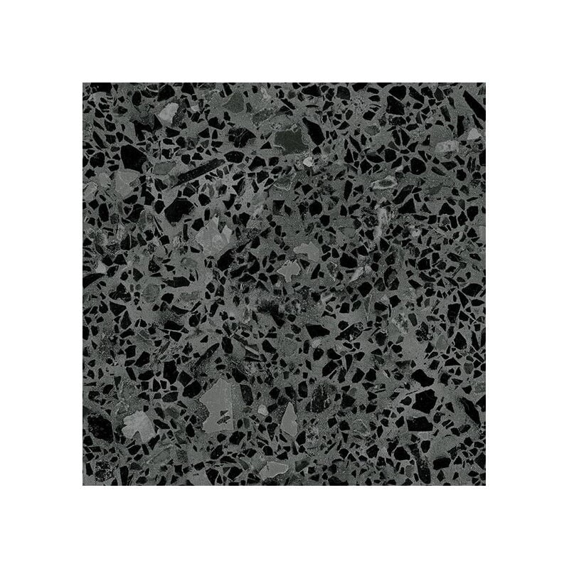 Carrelage sol / mur effet terrazzzo noir 20x20 cm STRACCIATELLA BATTUTO GRAFITO (vendu par boite de 1m2)