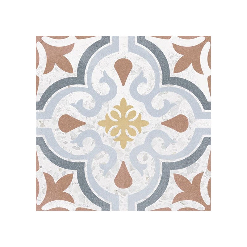 Carrelage sol / mur effet terrazzzo coloré à motif 20x20 cm stracciatella guba (vendu par boite de 1m2)