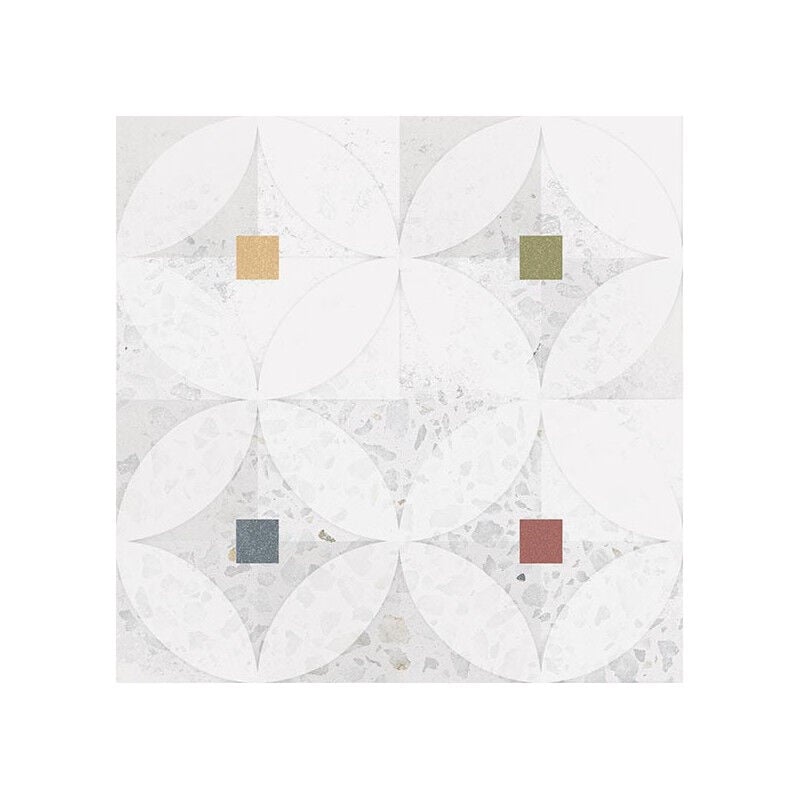 Carrelage sol / mur effet terrazzzo coloré à motif 20x20 cm stracciatella zelten (vendu par boite de 1m2)