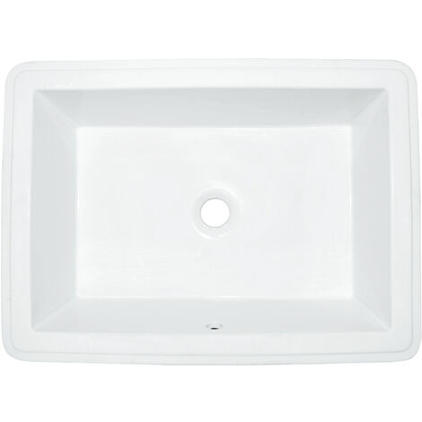 Ideal Standard – Lavabo semi-encastrable en grès fin 60x44 cm – Trou de trop-plein – Forme rectangulaire – Pour plan de toilette moderne - K078001
