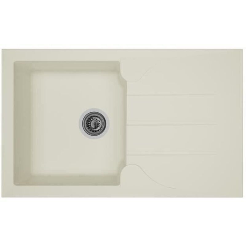 Stradour Einsatz Spüle 1 Behälter + 1 Ablauf Aloa - R Sine - 81 X 50 Cm - Weiss